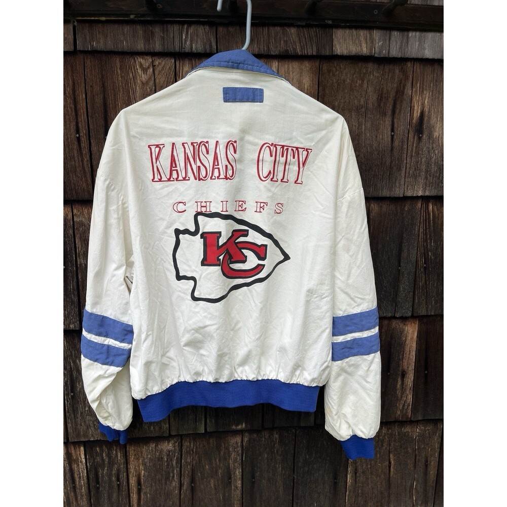 Vintage Kansas City Chiefs Swingster Jacket 70’s XXL Staff? Coaches? White Blue